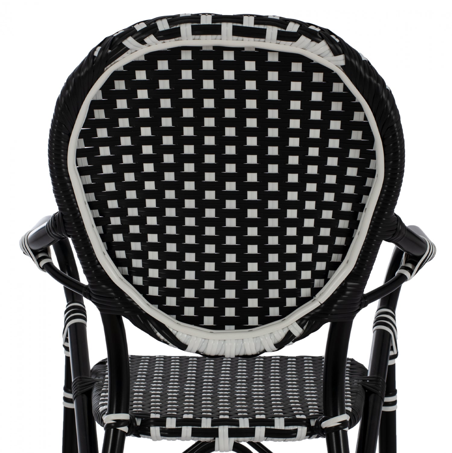 ΣΚΑΜΠΟ ΑΛΟΥΜΙΝΙΟΥ BAMBOO LOOK ΜΕ WICKER ΜΑΥΡΟ ΛΕΥΚΟ HM5794.02 56x60x126 εκ. - Pakobazaar