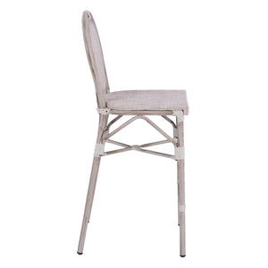 ΣΚΑΜΠΩ ΑΛΟΥΜΙΝΙΟΥ BAMBOO LOOK ΠΑΤΙΝΑ ΛΕΥΚΟ ΜΕ TEXTLINE HM5110 41x52x116 εκ. - Pakobazaar