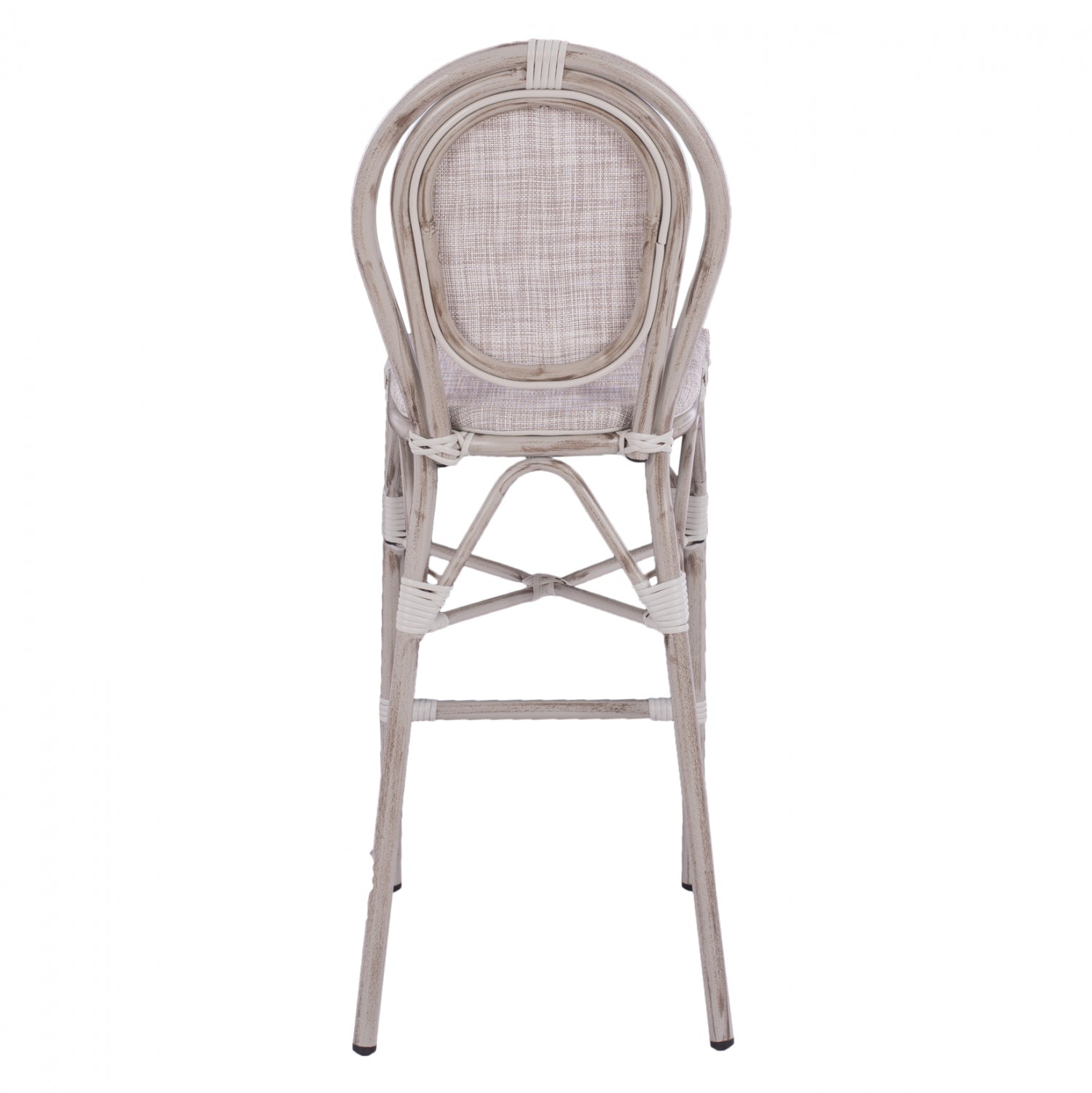 ΣΚΑΜΠΩ ΑΛΟΥΜΙΝΙΟΥ BAMBOO LOOK ΠΑΤΙΝΑ ΛΕΥΚΟ ΜΕ TEXTLINE HM5110 41x52x116 εκ. - Pakobazaar