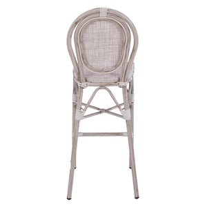 ΣΚΑΜΠΩ ΑΛΟΥΜΙΝΙΟΥ BAMBOO LOOK ΠΑΤΙΝΑ ΛΕΥΚΟ ΜΕ TEXTLINE HM5110 41x52x116 εκ. - Pakobazaar