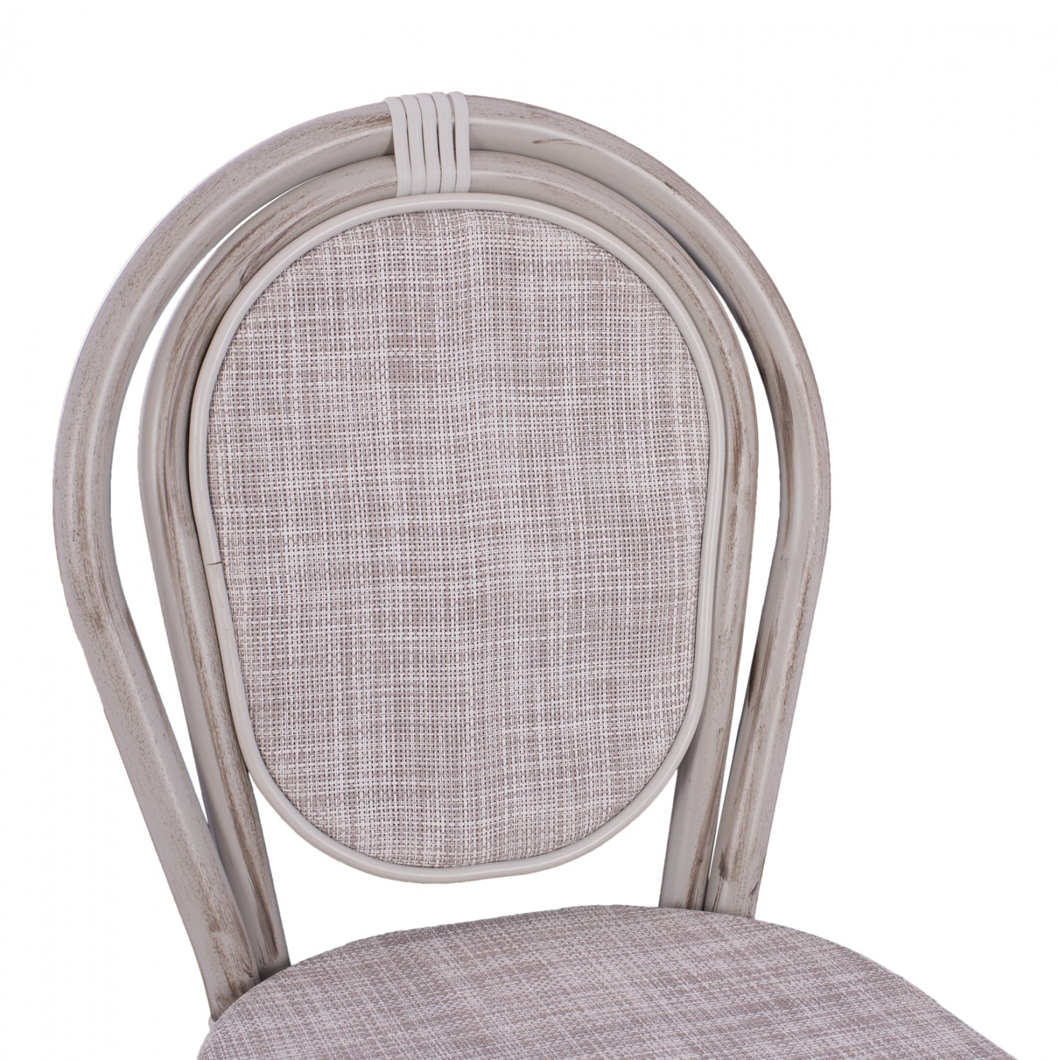 ΣΚΑΜΠΩ ΑΛΟΥΜΙΝΙΟΥ BAMBOO LOOK ΠΑΤΙΝΑ ΛΕΥΚΟ ΜΕ TEXTLINE HM5110 41x52x116 εκ. - Pakobazaar