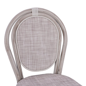 ΣΚΑΜΠΩ ΑΛΟΥΜΙΝΙΟΥ BAMBOO LOOK ΠΑΤΙΝΑ ΛΕΥΚΟ ΜΕ TEXTLINE HM5110 41x52x116 εκ. - Pakobazaar