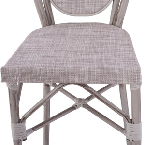 ΣΚΑΜΠΩ ΑΛΟΥΜΙΝΙΟΥ BAMBOO LOOK ΠΑΤΙΝΑ ΛΕΥΚΟ ΜΕ TEXTLINE HM5110 41x52x116 εκ. - Pakobazaar