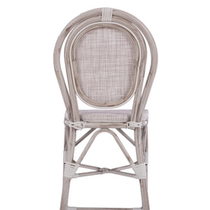 ΣΚΑΜΠΩ ΑΛΟΥΜΙΝΙΟΥ BAMBOO LOOK ΠΑΤΙΝΑ ΛΕΥΚΟ ΜΕ TEXTLINE HM5110 41x52x116 εκ. - Pakobazaar