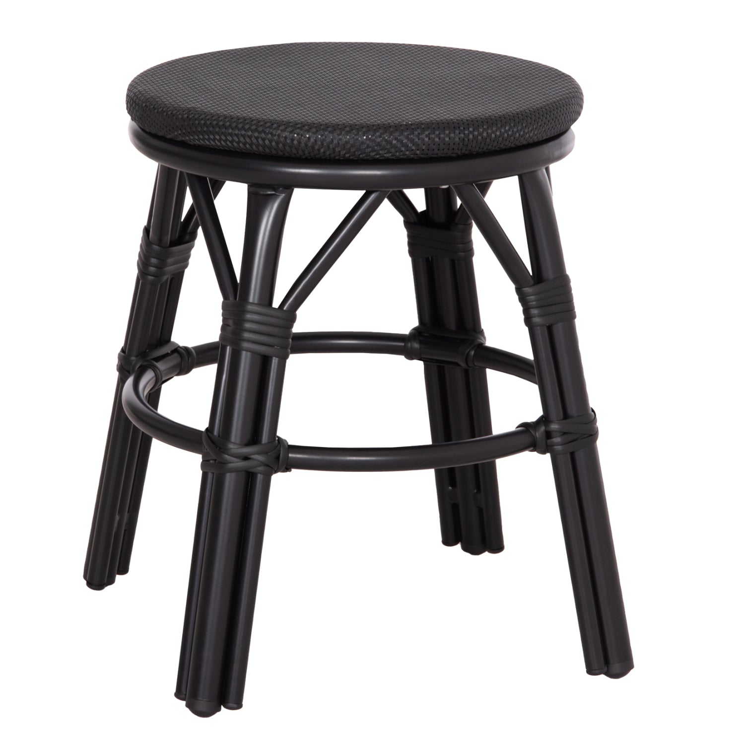 ΣΚΑΜΠΟ ΑΛΟΥΜΙΝΙΟΥ CHINO HM6285.02 BAMBOO LOOK & TEXTILENE ΣΕ ΜΑΥΡΟ Φ36x46Υεκ. - Pakobazaar