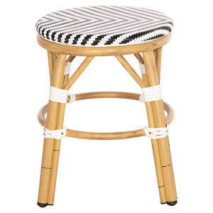 ΣΚΑΜΠΟ ΑΛΟΥΜΙΝΙΟΥ CHINO HM6285.03 BAMBOO LOOK-TEXTILENE ΛΕΥΚΟ-ΜΑΥΡΟ Φ36x46Υεκ. - Pakobazaar