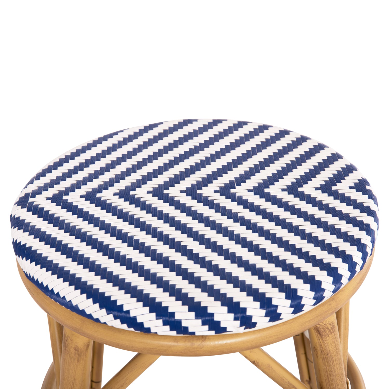 ΣΚΑΜΠΟ ΑΛΟΥΜΙΝΙΟΥ CHINO HM6285.05 BAMBOO LOOK-TEXTILENE ΛΕΥΚΟ-ΜΠΛΕ Φ36x46Υεκ. - Pakobazaar