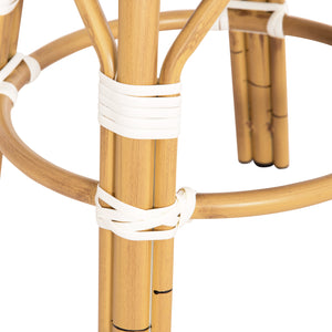 ΣΚΑΜΠΟ ΑΛΟΥΜΙΝΙΟΥ CHINO HM6285.05 BAMBOO LOOK-TEXTILENE ΛΕΥΚΟ-ΜΠΛΕ Φ36x46Υεκ. - Pakobazaar