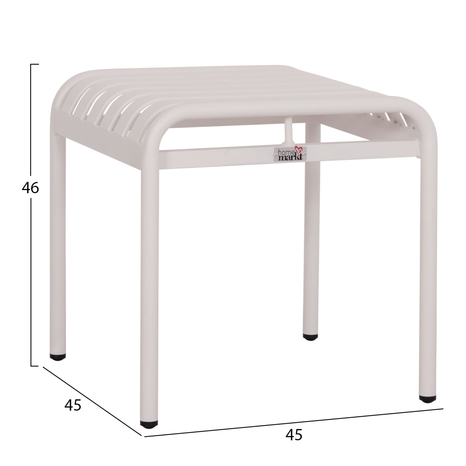 ΣΚΑΜΠΟ ΑΛΟΥΜΙΝΙΟΥ RACHEL HM6340.02 ΛΕΥΚΟ 45x45x46Υεκ. - Pakobazaar