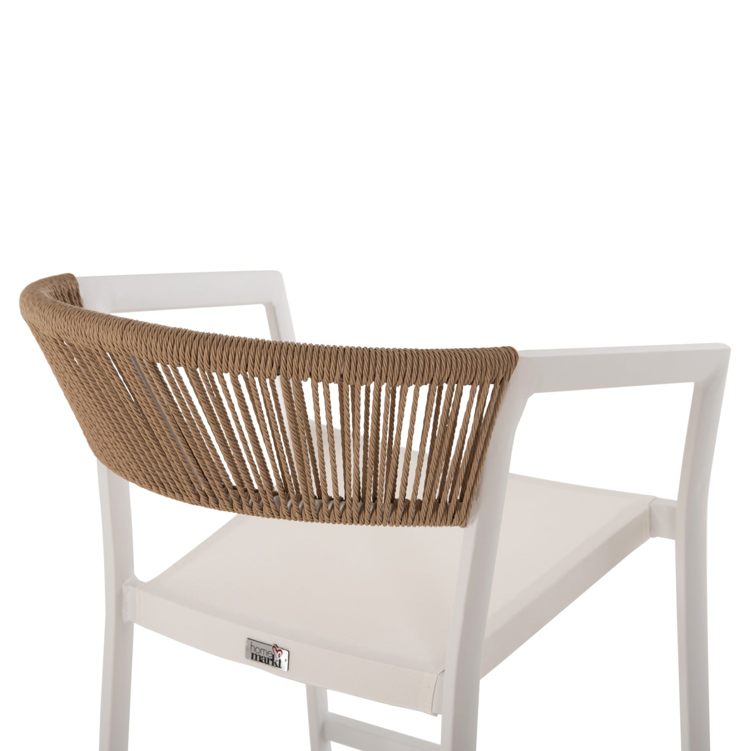 ΣΚΑΜΠΟ ΑΛΟΥΜΙΝΙΟΥ ΛΕΥΚΟ HM5892.32 ΜΕΣ. ΥΨΟΥΣ-ΜE RATTAN & TΕΧΤLINE 57x57x99,5Yεκ. - Pakobazaar
