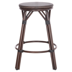 ΣΚΑΜΠΟ ΑΛΟΥΜΙΝΙΟΥ ΜΕΣ.ΥΨΟΥΣ CHINO HM6286.01 BAMBOO LOOK & TEXTILENE ΚΑΦΕ 43x43x65Υεκ - Pakobazaar