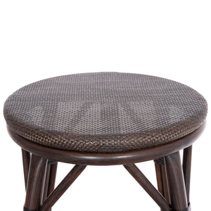 ΣΚΑΜΠΟ ΑΛΟΥΜΙΝΙΟΥ ΜΕΣ.ΥΨΟΥΣ CHINO HM6286.01 BAMBOO LOOK & TEXTILENE ΚΑΦΕ 43x43x65Υεκ - Pakobazaar