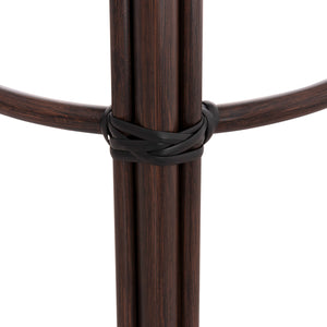 ΣΚΑΜΠΟ ΑΛΟΥΜΙΝΙΟΥ ΜΕΣ.ΥΨΟΥΣ CHINO HM6286.01 BAMBOO LOOK & TEXTILENE ΚΑΦΕ 43x43x65Υεκ - Pakobazaar