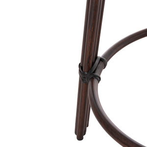 ΣΚΑΜΠΟ ΑΛΟΥΜΙΝΙΟΥ ΜΕΣ.ΥΨΟΥΣ CHINO HM6286.01 BAMBOO LOOK & TEXTILENE ΚΑΦΕ 43x43x65Υεκ - Pakobazaar