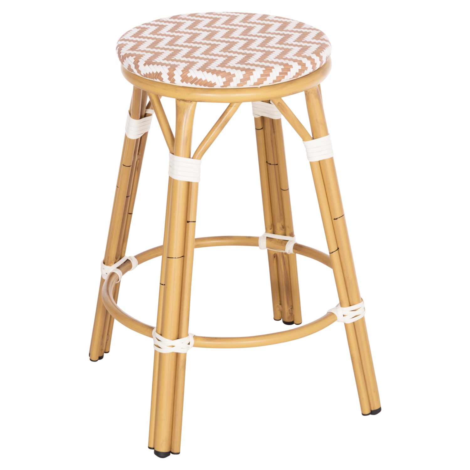ΣΚΑΜΠΟ ΑΛΟΥΜΙΝΙΟΥ ΜΕΣ.ΥΨΟΥΣ CHINO HM6286.04 BAMBOO LOOK ΦΥΣΙΚΟ & TEXTILENE 43x43x65Υεκ - Pakobazaar