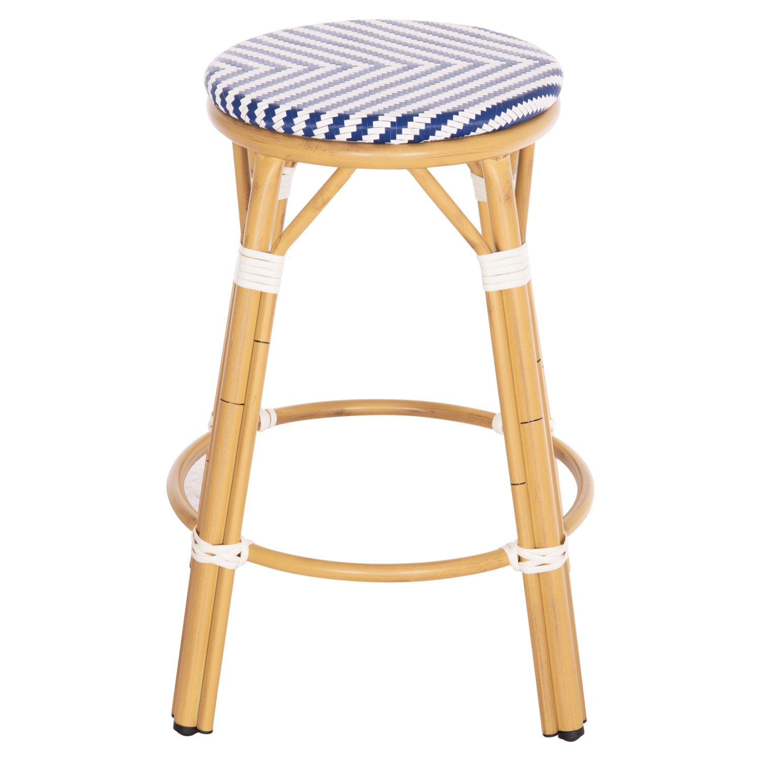 ΣΚΑΜΠΟ ΑΛΟΥΜΙΝΙΟΥ ΜΕΣ.ΥΨΟΥΣ CHINO HM6286.05 BAMBOO LOOK & TEXTILENE ΜΠΛΕ 43x43x65Υεκ - Pakobazaar