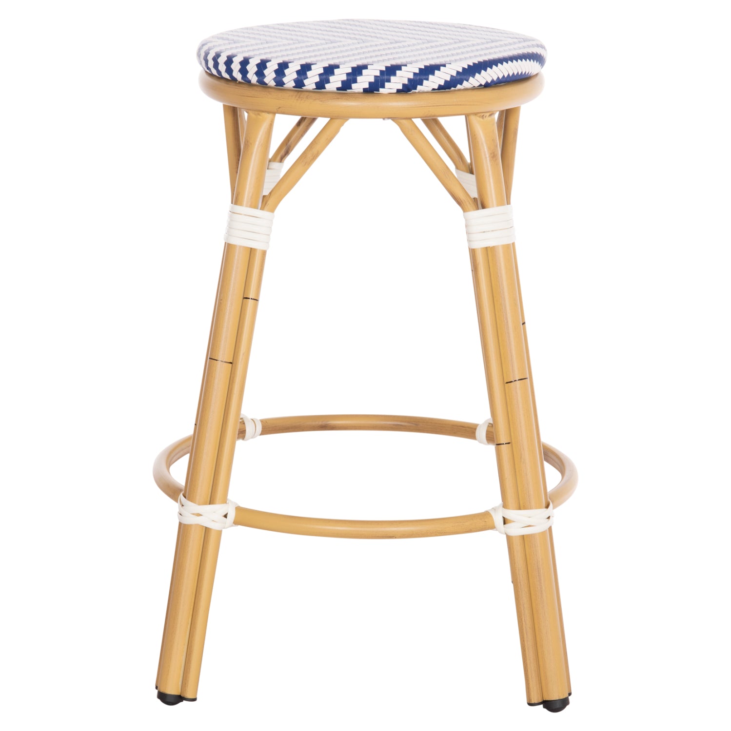 ΣΚΑΜΠΟ ΑΛΟΥΜΙΝΙΟΥ ΜΕΣ.ΥΨΟΥΣ CHINO HM6286.05 BAMBOO LOOK & TEXTILENE ΜΠΛΕ 43x43x65Υεκ - Pakobazaar