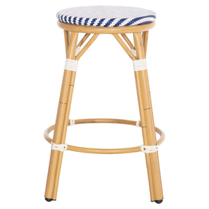 ΣΚΑΜΠΟ ΑΛΟΥΜΙΝΙΟΥ ΜΕΣ.ΥΨΟΥΣ CHINO HM6286.05 BAMBOO LOOK & TEXTILENE ΜΠΛΕ 43x43x65Υεκ - Pakobazaar