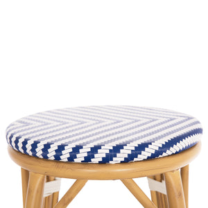 ΣΚΑΜΠΟ ΑΛΟΥΜΙΝΙΟΥ ΜΕΣ.ΥΨΟΥΣ CHINO HM6286.05 BAMBOO LOOK & TEXTILENE ΜΠΛΕ 43x43x65Υεκ - Pakobazaar