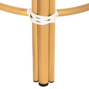 ΣΚΑΜΠΟ ΑΛΟΥΜΙΝΙΟΥ ΜΕΣ.ΥΨΟΥΣ CHINO HM6286.05 BAMBOO LOOK & TEXTILENE ΜΠΛΕ 43x43x65Υεκ - Pakobazaar