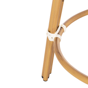 ΣΚΑΜΠΟ ΑΛΟΥΜΙΝΙΟΥ ΜΕΣ.ΥΨΟΥΣ CHINO HM6286.05 BAMBOO LOOK & TEXTILENE ΜΠΛΕ 43x43x65Υεκ - Pakobazaar
