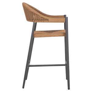 ΣΚΑΜΠΟ BAR ΑΛΟΥΜΙΝΙΟΥ GREGG HM5788.12 ΑΝΘΡΑΚΙ-ΜΠΕΖ ΤΗΣ ΑΜΜΟΥ ΣΥΝΘ.RATTAN 54x57x106Υεκ - Pakobazaar