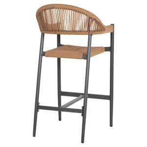 ΣΚΑΜΠΟ BAR ΑΛΟΥΜΙΝΙΟΥ GREGG HM5788.12 ΑΝΘΡΑΚΙ-ΜΠΕΖ ΤΗΣ ΑΜΜΟΥ ΣΥΝΘ.RATTAN 54x57x106Υεκ - Pakobazaar