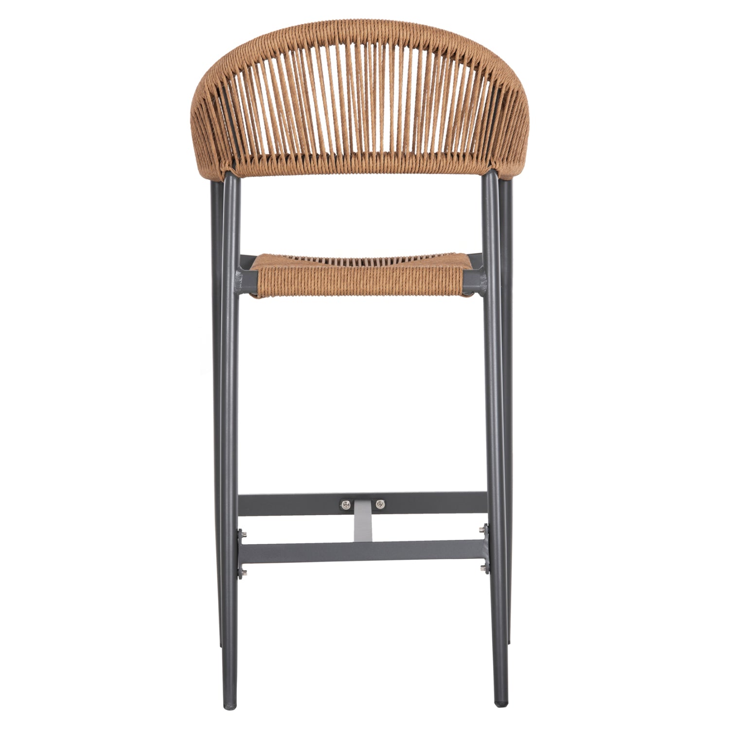 ΣΚΑΜΠΟ BAR ΑΛΟΥΜΙΝΙΟΥ GREGG HM5788.12 ΑΝΘΡΑΚΙ-ΜΠΕΖ ΤΗΣ ΑΜΜΟΥ ΣΥΝΘ.RATTAN 54x57x106Υεκ - Pakobazaar