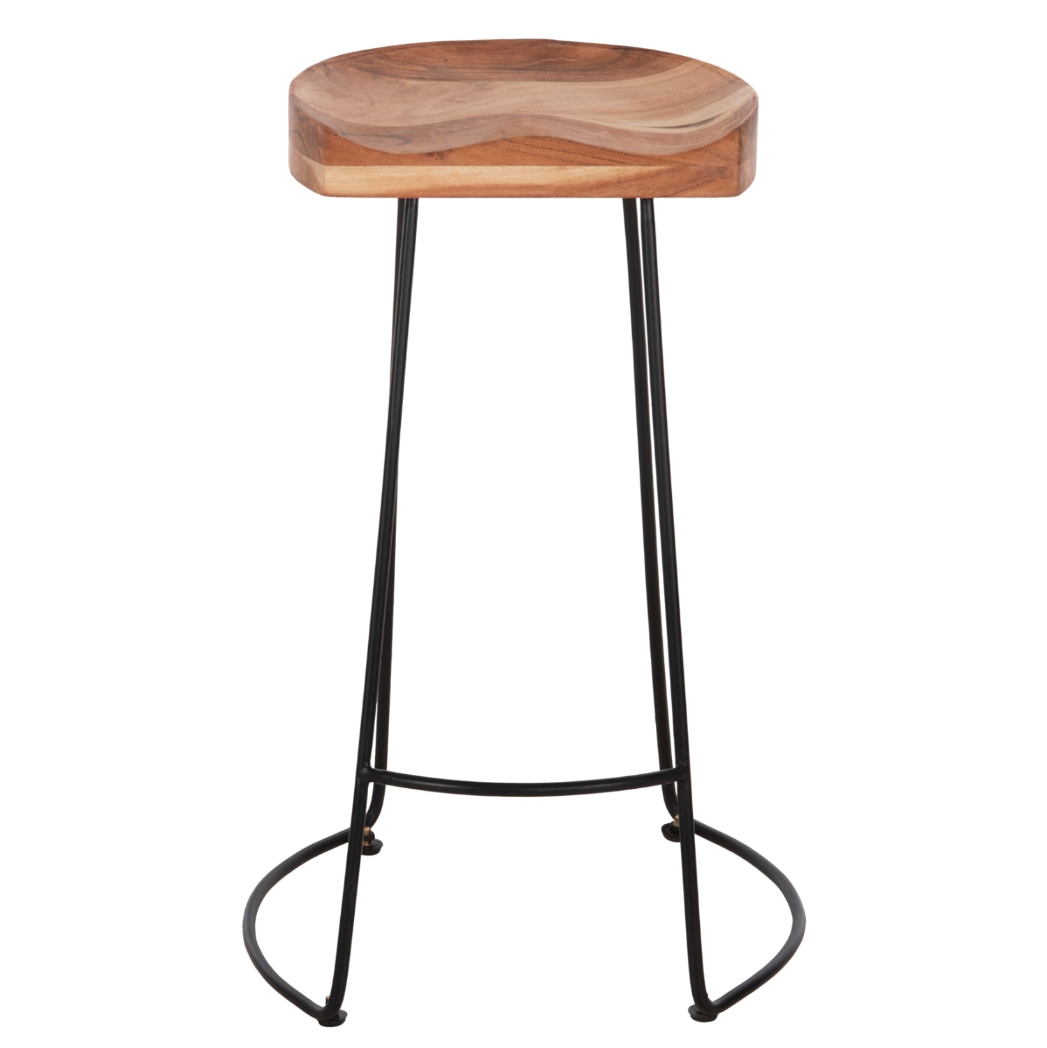 ΣΚΑΜΠΟ BAR ELEANOR HM8363.11 ΜΑΣΙΦ ΞΥΛΟ ΑΚΑΚΙΑΣ-ΜΕΤΑΛΛΟ 50x43x78Υεκ. - Pakobazaar