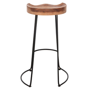 ΣΚΑΜΠΟ BAR ELEANOR HM8363.11 ΜΑΣΙΦ ΞΥΛΟ ΑΚΑΚΙΑΣ-ΜΕΤΑΛΛΟ 50x43x78Υεκ. - Pakobazaar