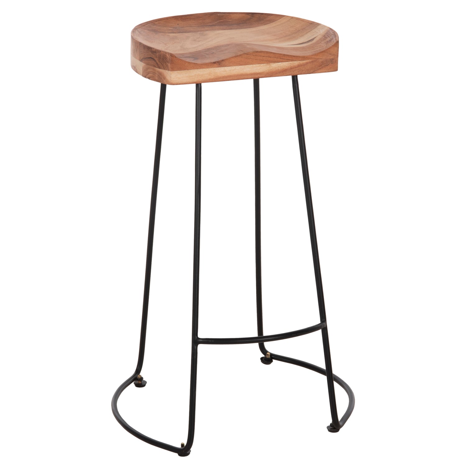 ΣΚΑΜΠΟ BAR ELEANOR HM8363.11 ΜΑΣΙΦ ΞΥΛΟ ΑΚΑΚΙΑΣ-ΜΕΤΑΛΛΟ 50x43x78Υεκ. - Pakobazaar