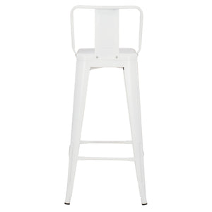 ΣΚΑΜΠΟ BAR ME ΠΛΑΤΗ ΜΕΤΑΛΛΙΚΟ MELITA-PRO HM8643.41 ΛΕΥΚΟ ΜΑΤ 42x42x100Υεκ. - Pakobazaar
