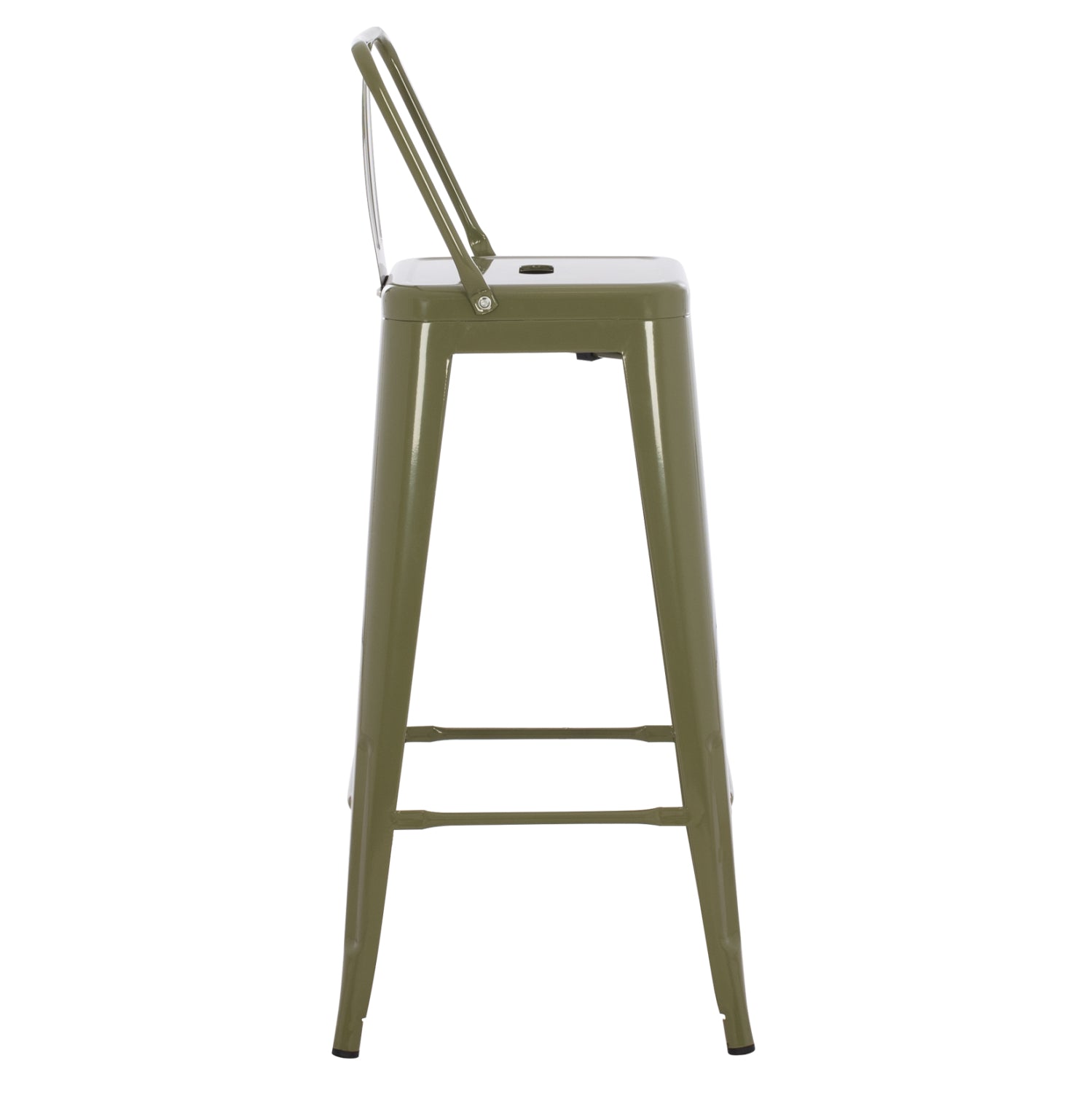 ΣΚΑΜΠΟ BAR ME ΠΛΑΤΗ ΜΕΤΑΛΛΙΚΟ MELITA-PRO HM8643.43 DARK OLIVE GREEN 42x42x100Υεκ. - Pakobazaar