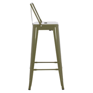ΣΚΑΜΠΟ BAR ME ΠΛΑΤΗ ΜΕΤΑΛΛΙΚΟ MELITA-PRO HM8643.43 DARK OLIVE GREEN 42x42x100Υεκ. - Pakobazaar
