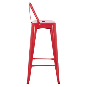 ΣΚΑΜΠΟ BAR ME ΠΛΑΤΗ ΜΕΤΑΛΛΙΚΟ MELITA-PRO HM8643.44 ΚΟΚΚΙΝΟ 42x42x100Υεκ. - Pakobazaar