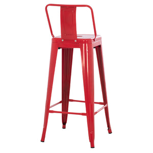 ΣΚΑΜΠΟ BAR ME ΠΛΑΤΗ ΜΕΤΑΛΛΙΚΟ MELITA-PRO HM8643.44 ΚΟΚΚΙΝΟ 42x42x100Υεκ. - Pakobazaar