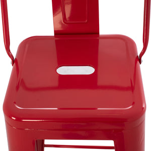 ΣΚΑΜΠΟ BAR ME ΠΛΑΤΗ ΜΕΤΑΛΛΙΚΟ MELITA-PRO HM8643.44 ΚΟΚΚΙΝΟ 42x42x100Υεκ. - Pakobazaar
