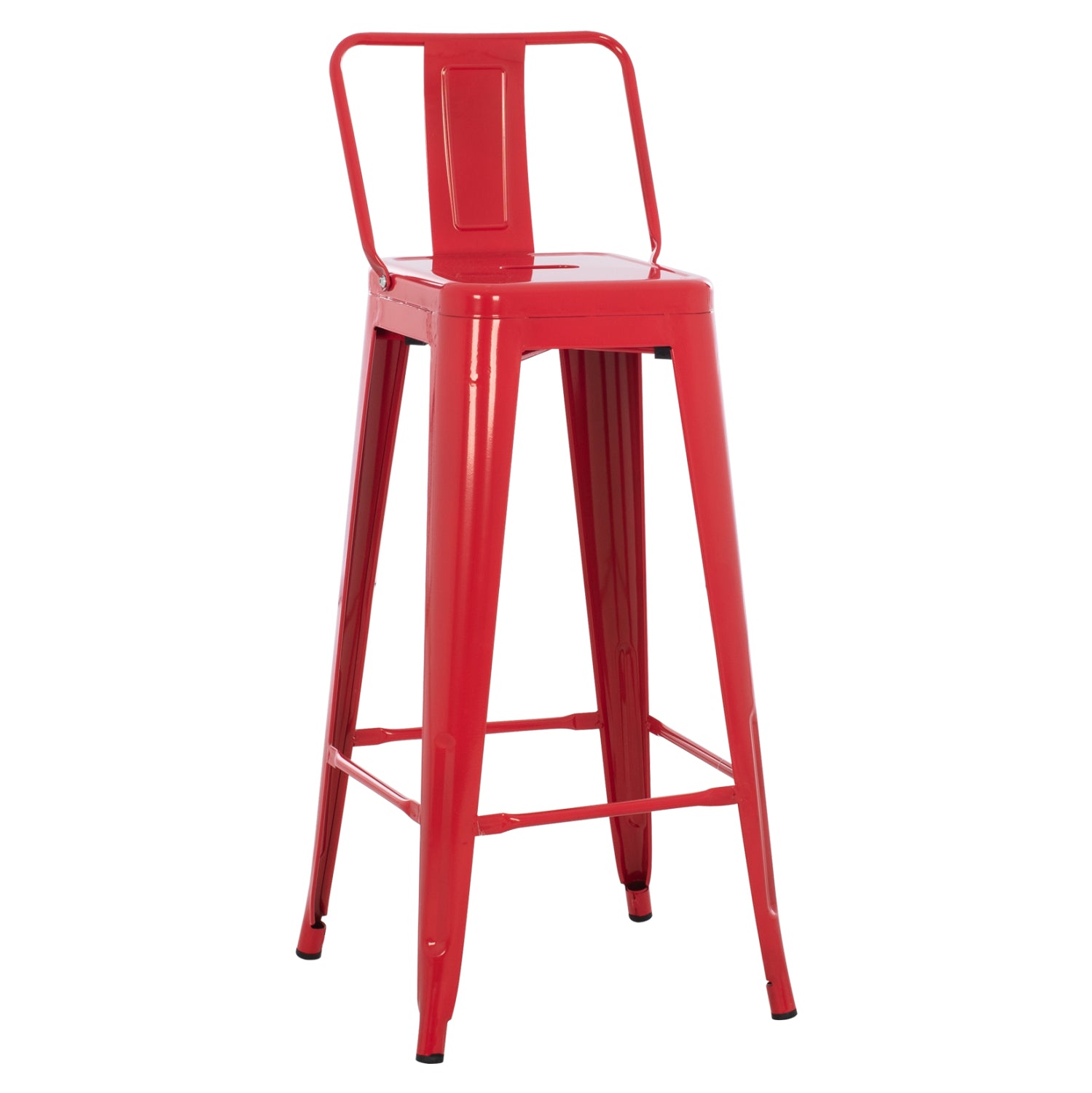 ΣΚΑΜΠΟ BAR ME ΠΛΑΤΗ ΜΕΤΑΛΛΙΚΟ MELITA-PRO HM8643.44 ΚΟΚΚΙΝΟ 42x42x100Υεκ. - Pakobazaar
