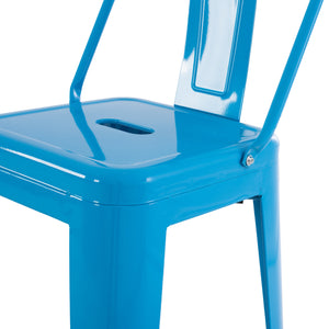 ΣΚΑΜΠΟ BAR-PRO ME ΠΛΑΤΗ ΜΕΤΑΛΛΙΚΟ MELITA HM8643.48 ΜΠΛΕ 42x42x100Υεκ. - Pakobazaar