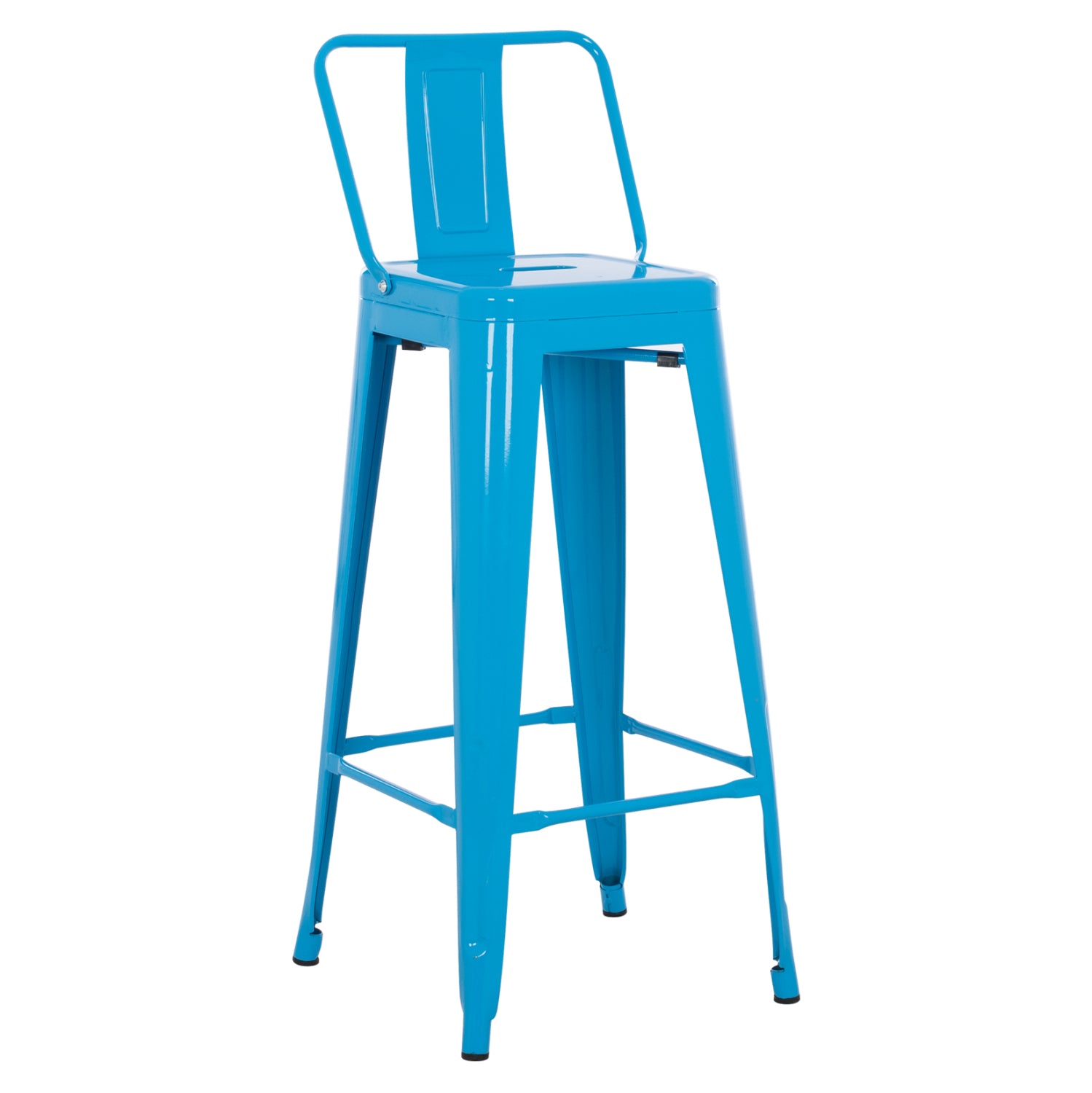 ΣΚΑΜΠΟ BAR-PRO ME ΠΛΑΤΗ ΜΕΤΑΛΛΙΚΟ MELITA HM8643.48 ΜΠΛΕ 42x42x100Υεκ. - Pakobazaar