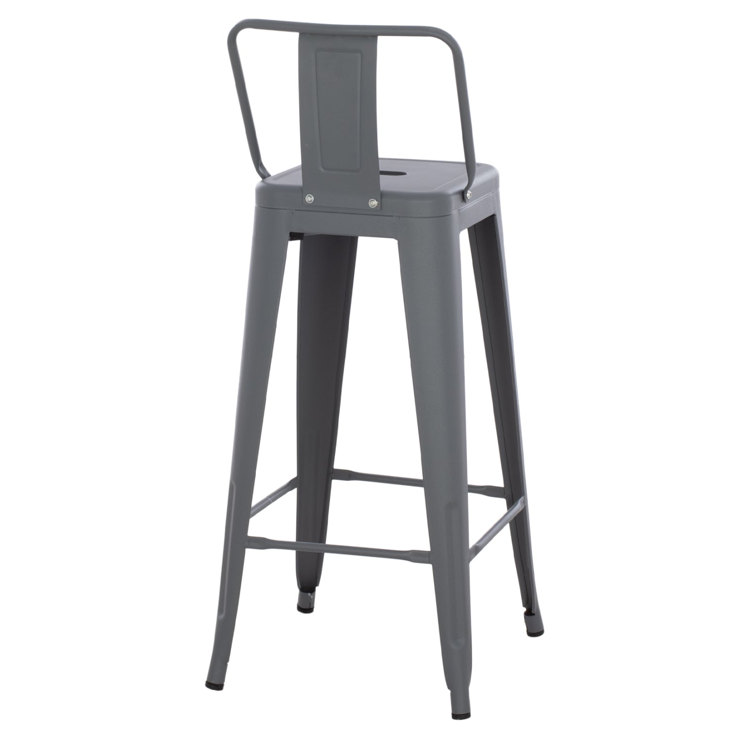 ΣΚΑΜΠΟ BAR ME ΠΛΑΤΗ ΜΕΤΑΛΛΙΚΟ MELITA-PRO HM8643.50 ΓΚΡΙ 42x42x100Υεκ. - Pakobazaar