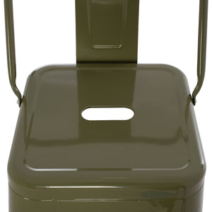 ΣΚΑΜΠΟ BAR ΜΕΤΑΛΛΙΚΟ MELITA ME ΠΛΑΤΗ ΣΕ DARK OLIVE GREEN HM8643.03 43Χ43Χ100εκ. - Pakobazaar