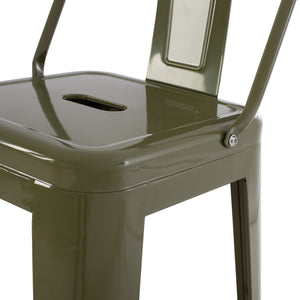 ΣΚΑΜΠΟ BAR ΜΕΤΑΛΛΙΚΟ MELITA ME ΠΛΑΤΗ ΣΕ DARK OLIVE GREEN HM8643.03 43Χ43Χ100εκ. - Pakobazaar