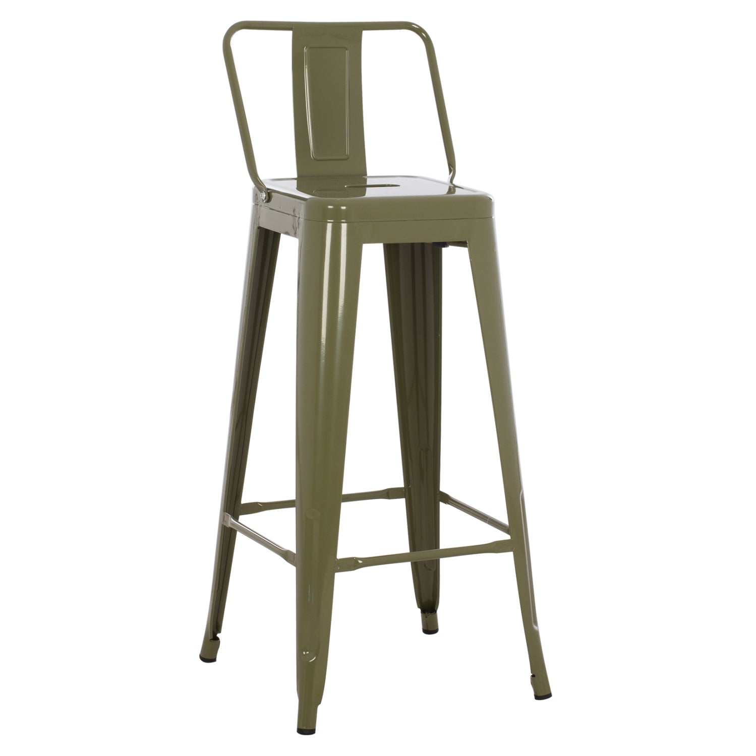 ΣΚΑΜΠΟ BAR ΜΕΤΑΛΛΙΚΟ MELITA ME ΠΛΑΤΗ ΣΕ DARK OLIVE GREEN HM8643.03 43Χ43Χ100εκ. - Pakobazaar