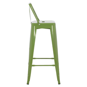 ΣΚΑΜΠΟ BAR ΜΕΤΑΛΛΙΚΟ MELITA ME ΠΛΑΤΗ ΣΕ LIGHT OLIVE GREEN HM8643.13 43Χ43Χ100Yεκ. - Pakobazaar