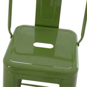 ΣΚΑΜΠΟ BAR ΜΕΤΑΛΛΙΚΟ MELITA ME ΠΛΑΤΗ ΣΕ LIGHT OLIVE GREEN HM8643.13 43Χ43Χ100Yεκ. - Pakobazaar