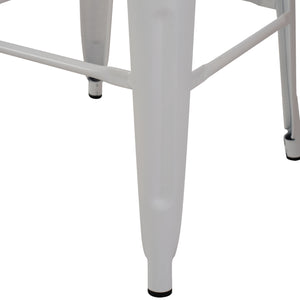 ΣΚΑΜΠΟ BAR ΜΕΤΑΛΛΙΚΟ MELITA ΣΕ ΛΕΥΚΟ ΜΑΤ HM8642.21 43x43x78 εκ. - Pakobazaar