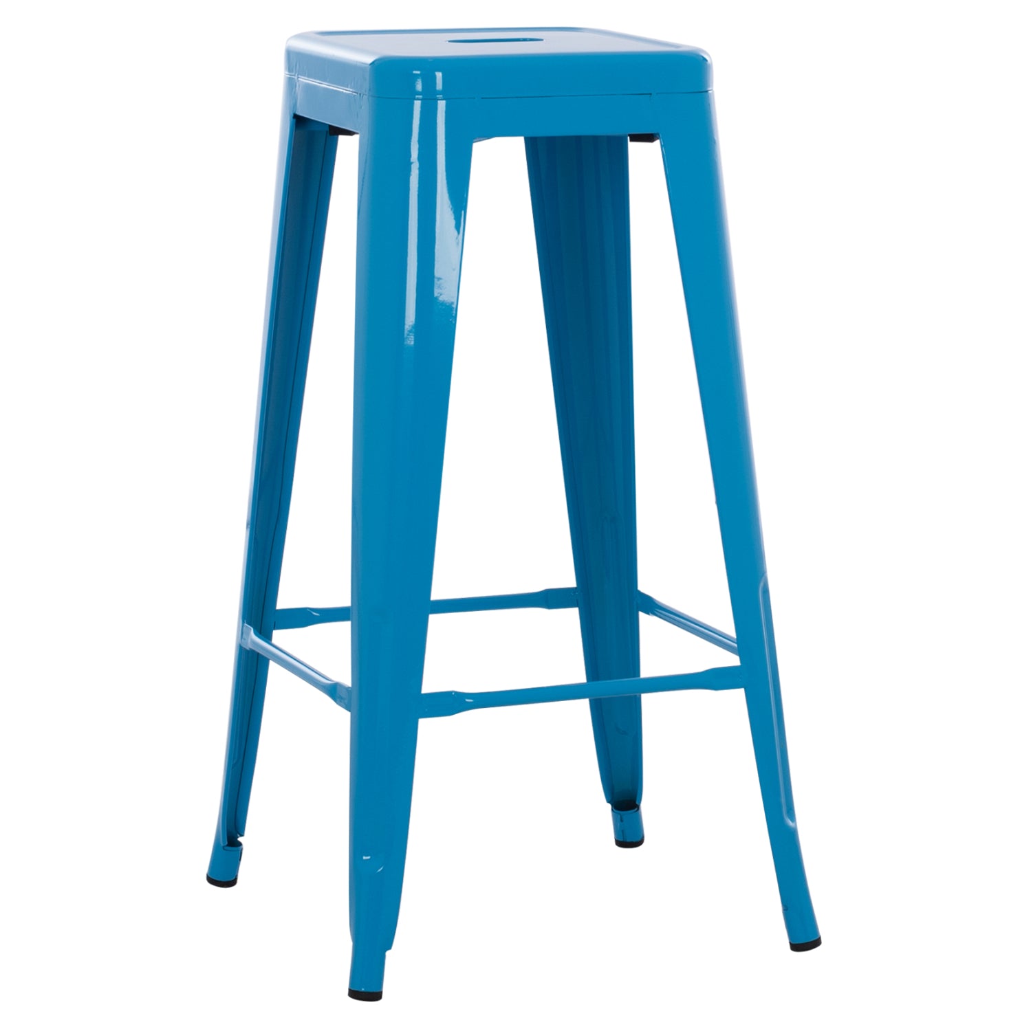 ΣΚΑΜΠΟ BAR ΜΕΤΑΛΛΙΚΟ MELITA ΣΕ ΜΠΛΕ HM8642.08 43x43x78 εκ. - Pakobazaar