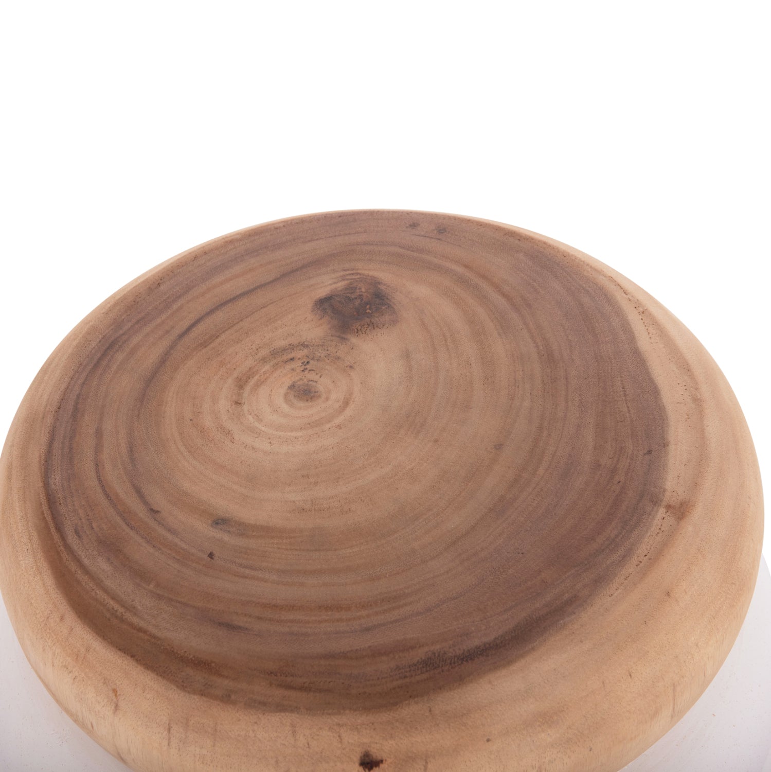 ΣΚΑΜΠΟ PUFFAT HM18172.02 FIBER CEMENT ΛΕΥΚΟ- ΞΥΛΟ TEAK TOP Φ45x46Υεκ. - Pakobazaar