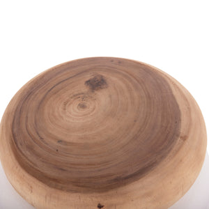 ΣΚΑΜΠΟ PUFFAT HM18172.02 FIBER CEMENT ΛΕΥΚΟ- ΞΥΛΟ TEAK TOP Φ45x46Υεκ. - Pakobazaar